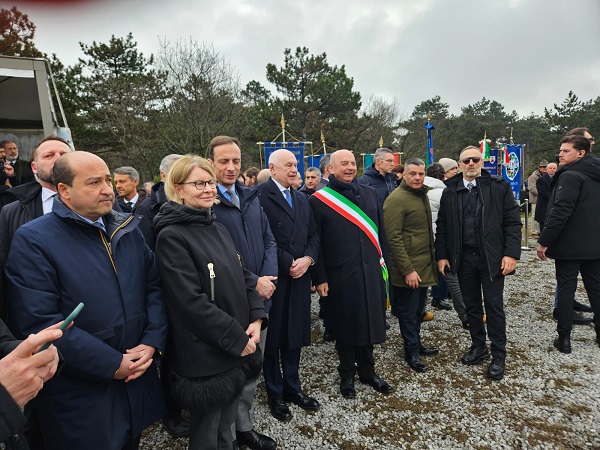 Basovizza 10 febbraio 2025 Nordio al Giorno del ricordo (foto del ministero della Giustizia)