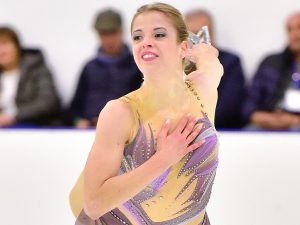 Carolina Kostner (fiamme azzurre), pattinaggio su ghiaccio