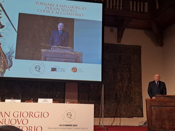 Convegno Ucpi Isola San Giorgio Venezia Nordio (foto Ministero Giustizia)