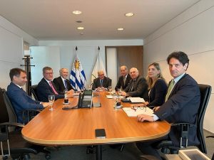 Uruguay - Incontro ministro Nordio prosecretario Diaz (foto Ministero della Giustizia)