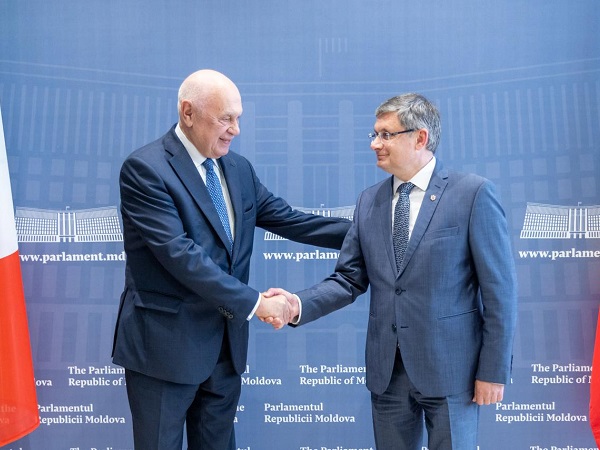 Nordio con il presidente del Parlamento moldavo Igor Grosu