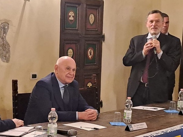 Il ministro Nordio al convegno a Ferrara, palazzo della Racchetta.