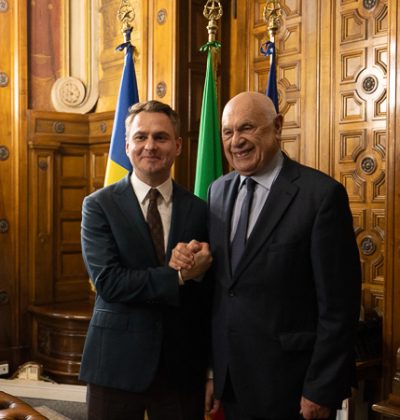 Il Ministro della Giustizia Carlo Nordio e il Procuratore generale dell'Ucraina Ruslan Kravchenko