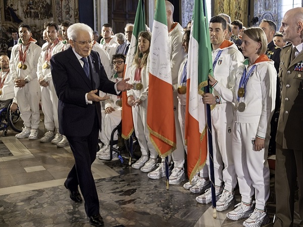 Le Fiamme azzurre alla Cerimonia di restituzione della Bandiera - Quirinale 8 aprile 2026 - Credit foto: Quirinale