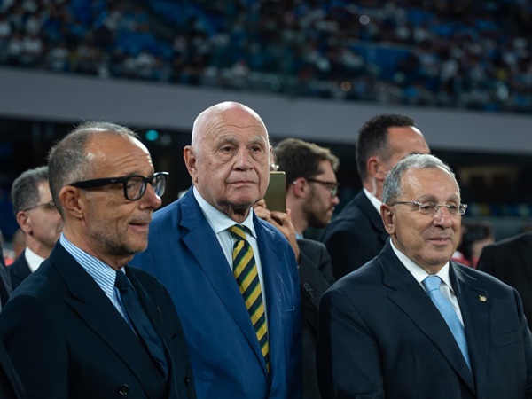 Il ministro Nordio, il prefetto di Napoli Di Bari e il capo Dgmc Sangermano alla Notte dei Leoni.