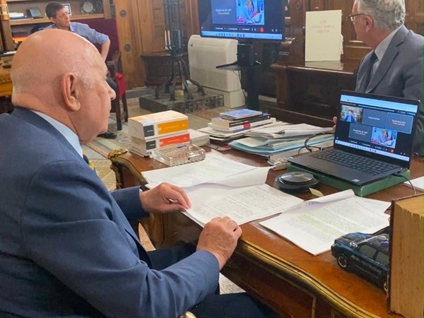 Il Ministro Carlo Nordio in videconferenza con il Commissario Ue Michael McGrath