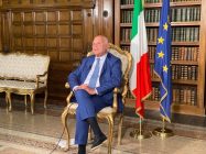 Il ministro Nordio intervistato in collegamento con Sky tg 24 Live-In