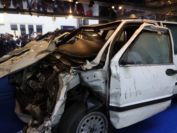 La Fiat Croma su cui viaggiavano Giovanni Falcone e Francesca Morvillo il 23 maggio 1992 al Museo del Presente.
