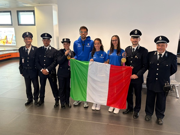 Nadia Battocletti accolta all'aeroporto di Bergamo - 17 agosto 2026 - Foto del Ministero della Giustizia