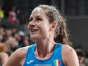 L'ottocentrista azzurra Eloisa Coiro delle Fiamme Azzurre