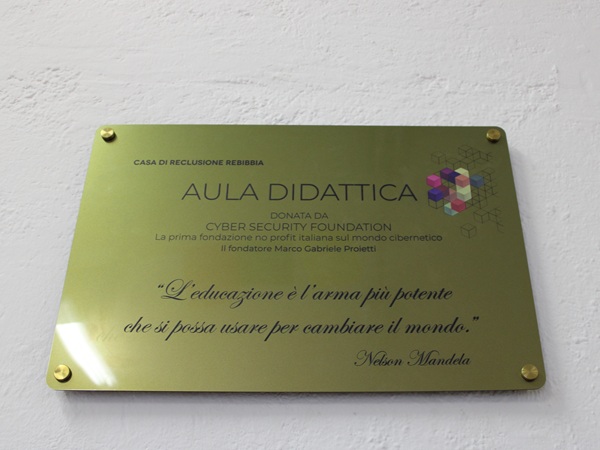 Inaugurazione dell'aula informatica dell'istituto di Roma Rebibbia - 5 agosto 2026 - Foto del Ministero della Giustizia