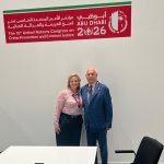 Carlo Nordio all'incontro bilaterale con la Ministra britannica delegata alle vittime, alla violenza contro le donne - Congresso Onu - Abu Dhabi - 27 settembre 2026 - foto del Ministero della Giustizia