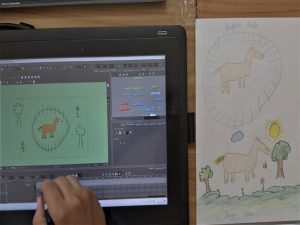 disegno e PC (Credit: Ministero della Giustizia – Dgmc)