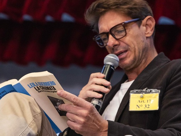 Giorgio Pasotti, rassegna "Libri liberi" di fondazione De Sanctis, Rebibbia femminile, 14 ottobre 2026 (Credit: Alessandra Albertini / fondazione De Sanctis)